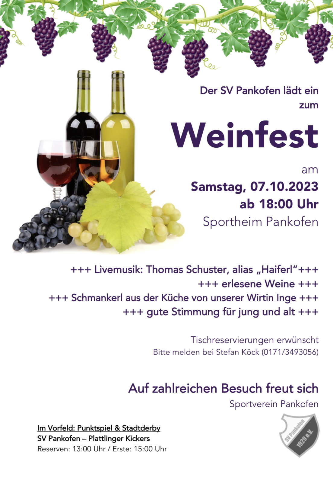 Weinfest des SV Pankofen